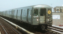 Picture of a R-68 subway train