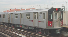Picture of a R-142 subway train