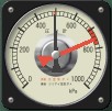 Screen dump of a manometer at the driver's stand