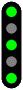 Image of a main light signal aspect, showing 3 green lights above each other