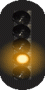 Main light signal aspect showing one yellow light