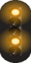 Main light signal aspect showing 2 yellow lights above each other