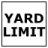 White sign with the text YARD LIMIT in black