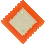 White diamond shaped sign with orange border